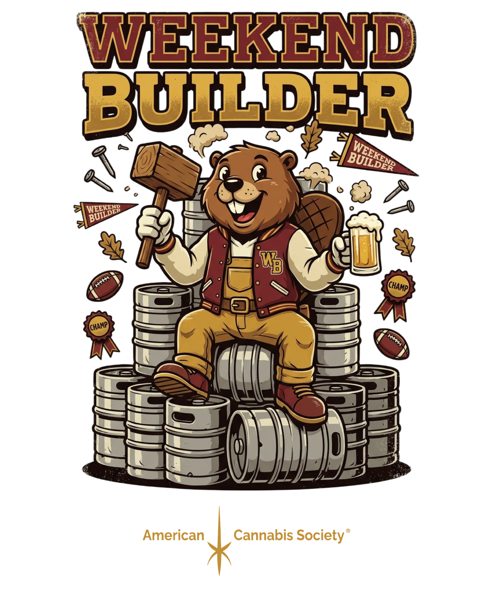 Weekend Builder THCFACTOR™ apparel design promoted by cannabis affiliate program partners